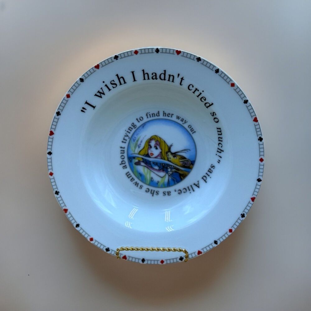 Vintage Alice In Wonderland Bowl By Churchill England, Nurseryware Collectible